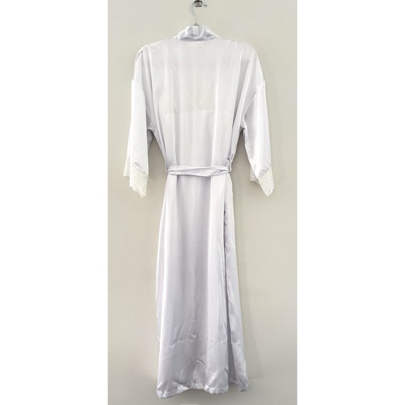 Vintage Victoria's Secret Coquette Maxi Slip Robe Set White Lace Lingerie 2pc XS - Picture 14 of 16